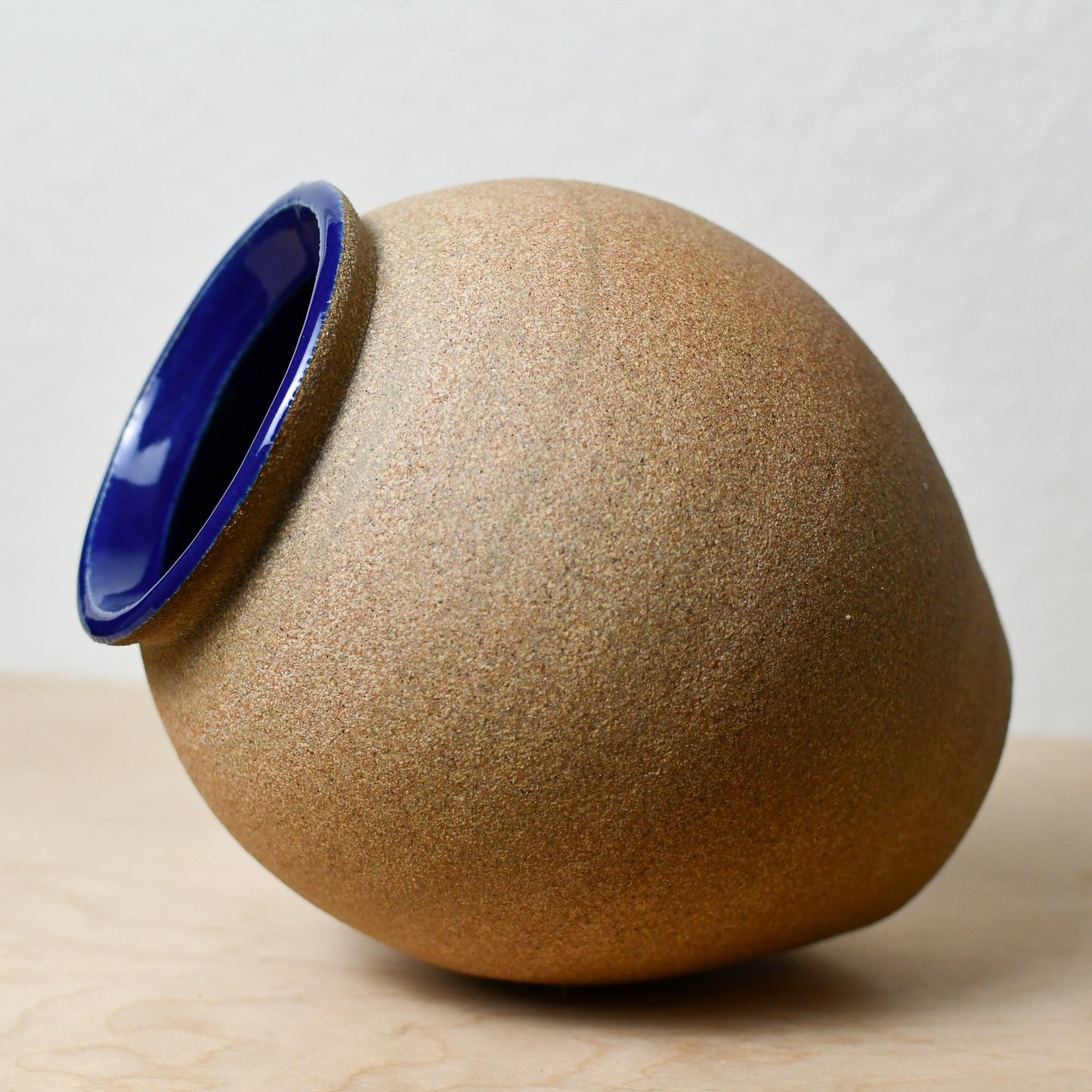 Raw/Blue Round Vase