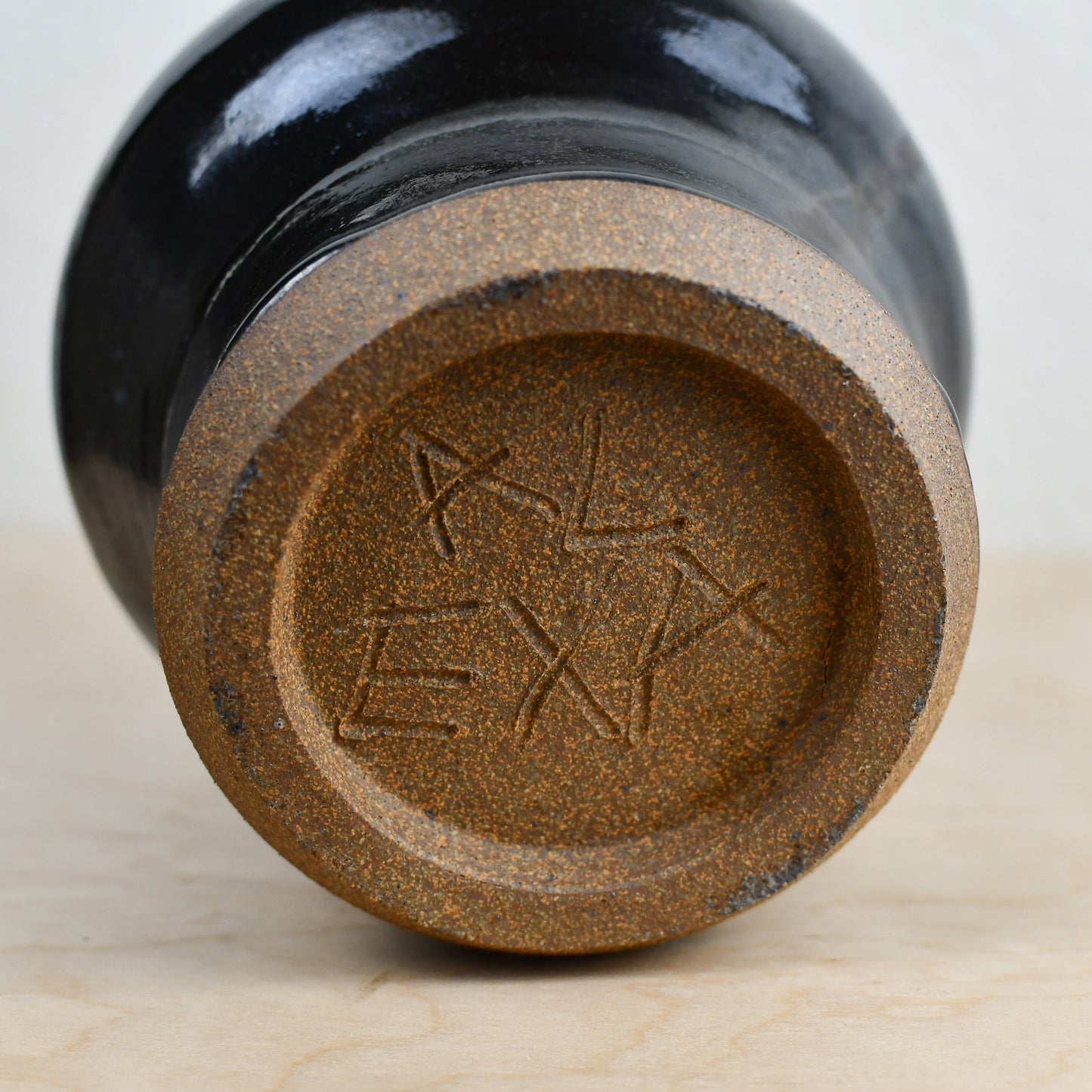 Double Belly Vase in Black