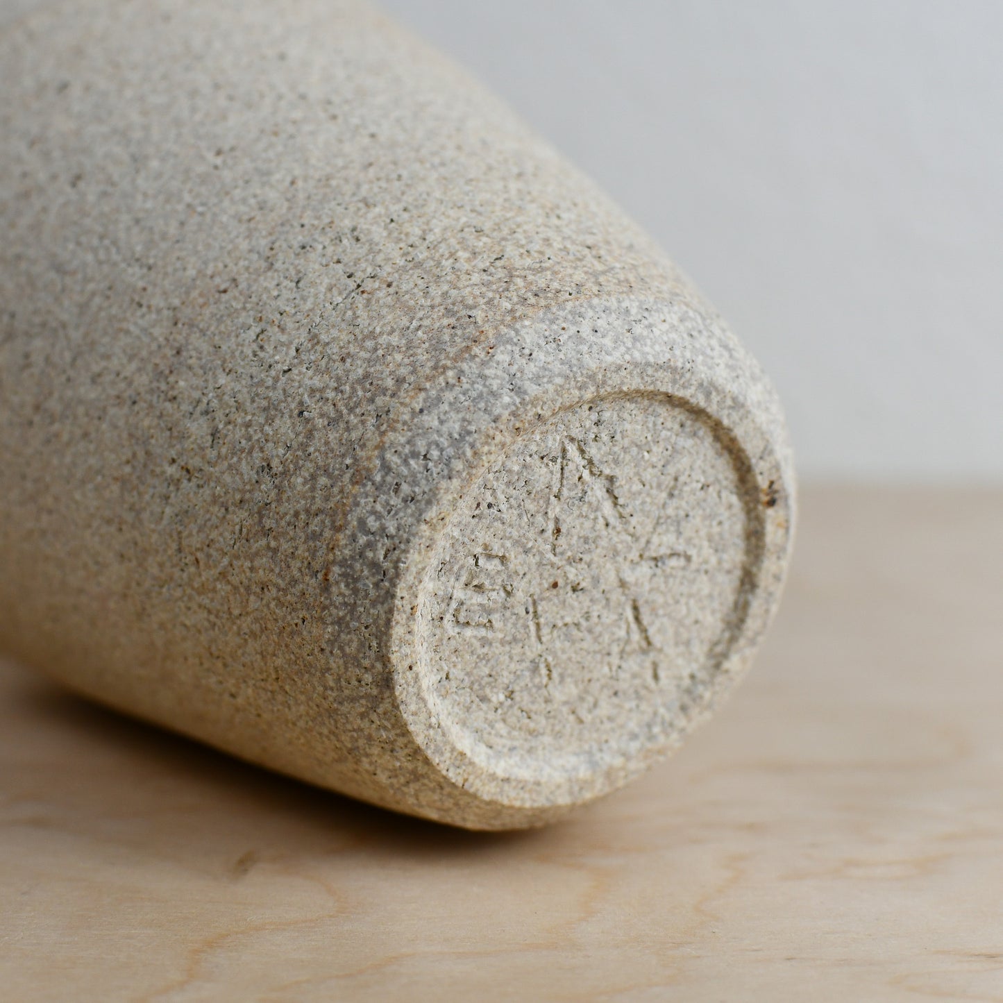 Travertine Cinched Vase