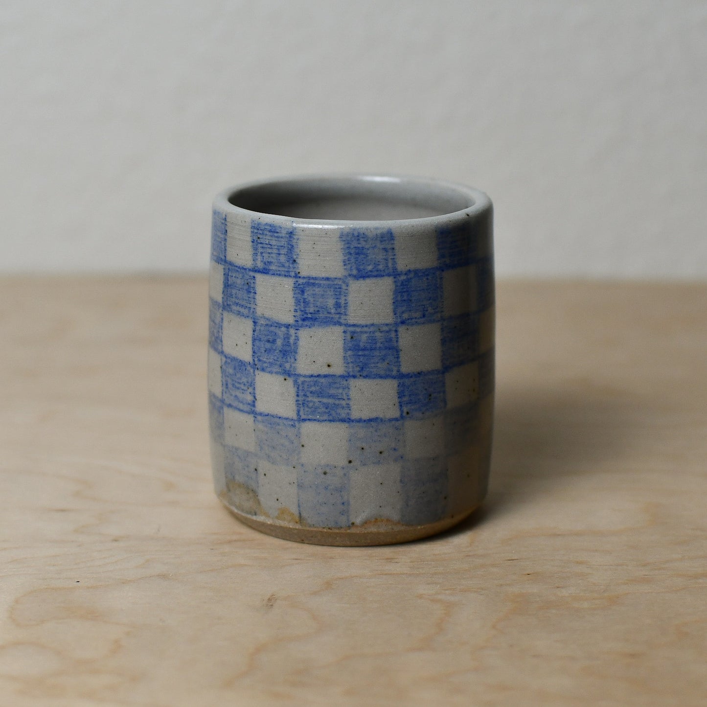 Blue Checkered Cup