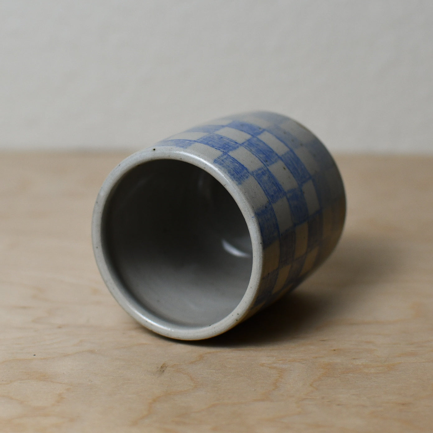 Blue Checkered Cup