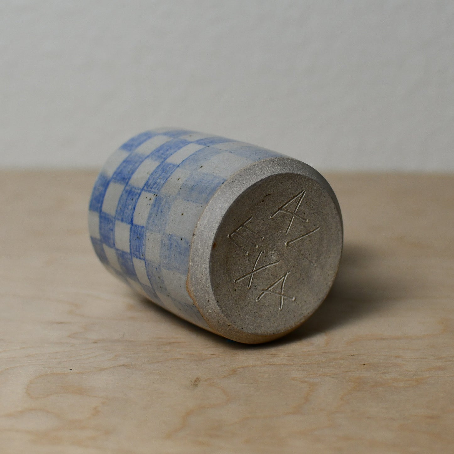 Blue Checkered Cup