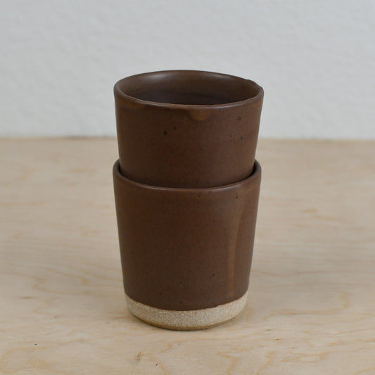 Pair of Brown Cortado Cups