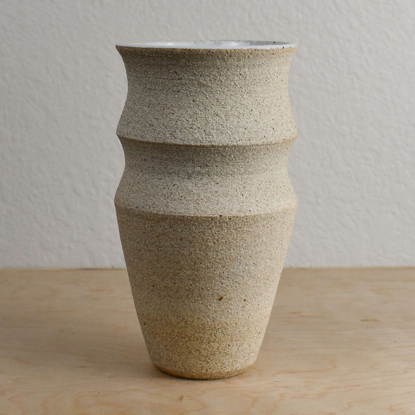 Travertine Cinched Vase