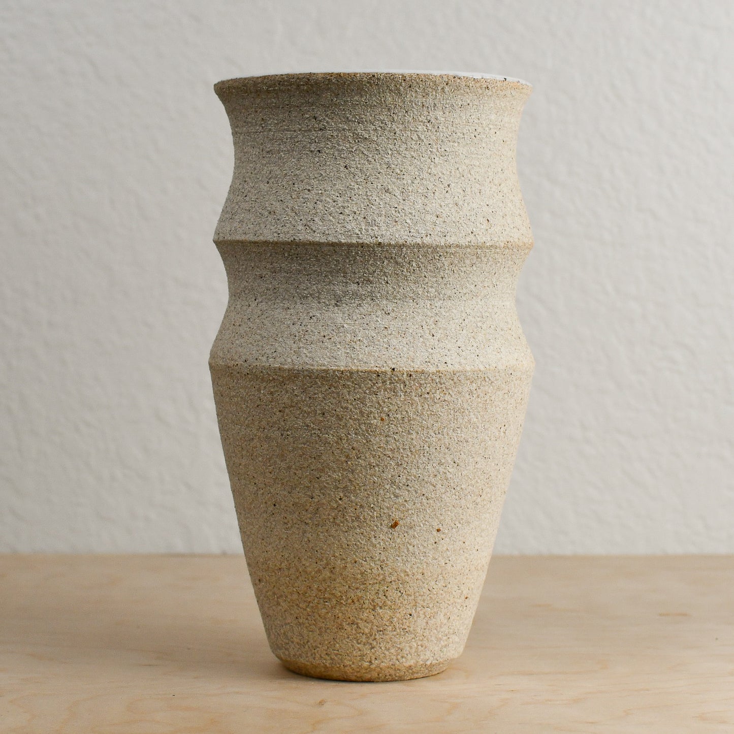 Travertine Cinched Vase