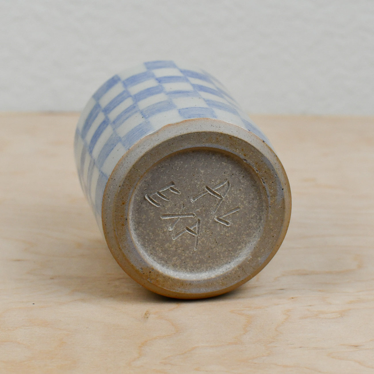 Blue Checkered Cup