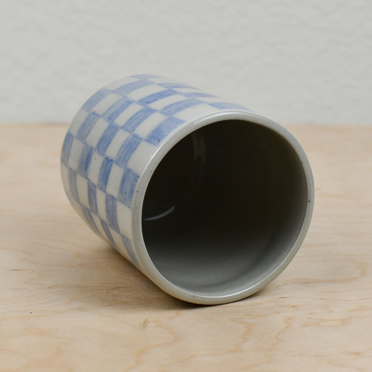 Blue Checkered Cup